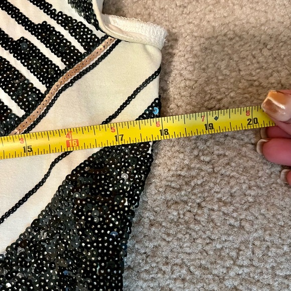 Art Deco print Express Stretch Cocktail Holiday New Years Dress size L - Picture 6 of 8